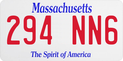 MA license plate 294NN6