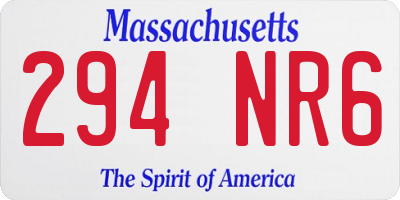 MA license plate 294NR6