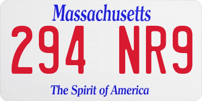 MA license plate 294NR9