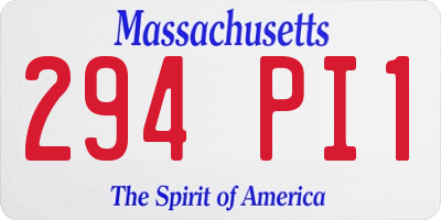 MA license plate 294PI1
