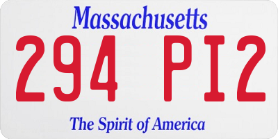MA license plate 294PI2