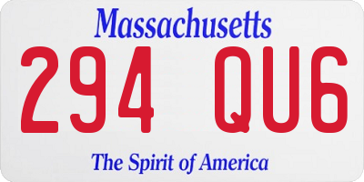 MA license plate 294QU6