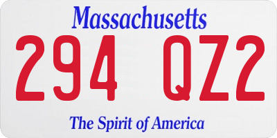 MA license plate 294QZ2