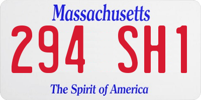 MA license plate 294SH1