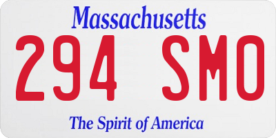 MA license plate 294SM0