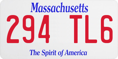 MA license plate 294TL6