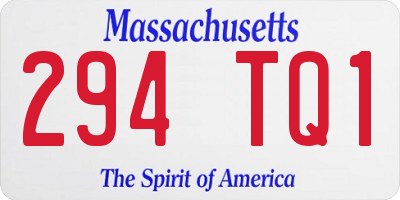 MA license plate 294TQ1