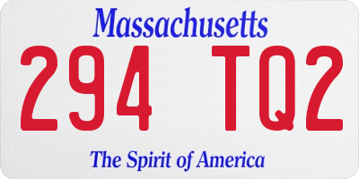 MA license plate 294TQ2
