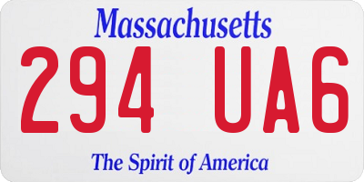 MA license plate 294UA6
