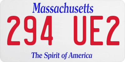 MA license plate 294UE2