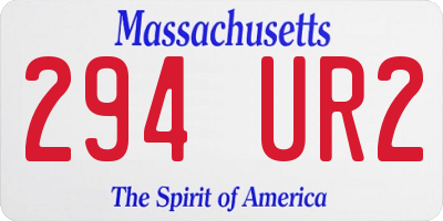 MA license plate 294UR2