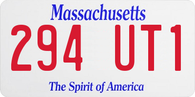 MA license plate 294UT1