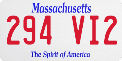 MA license plate 294VI2