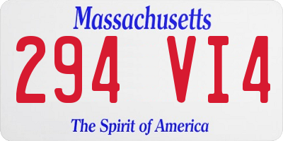 MA license plate 294VI4