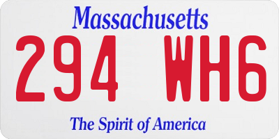 MA license plate 294WH6