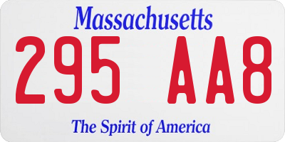 MA license plate 295AA8