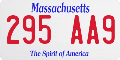 MA license plate 295AA9