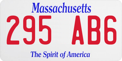 MA license plate 295AB6