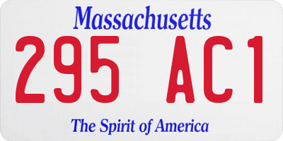 MA license plate 295AC1