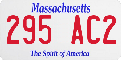 MA license plate 295AC2