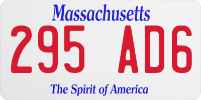 MA license plate 295AD6