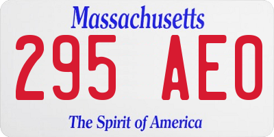 MA license plate 295AE0