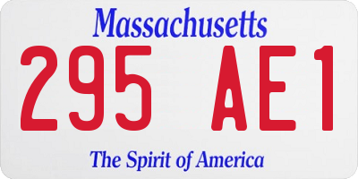 MA license plate 295AE1