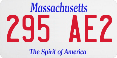 MA license plate 295AE2