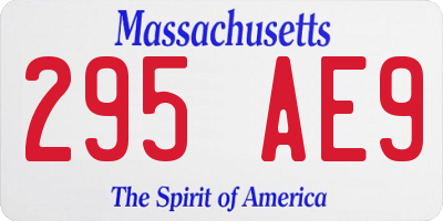 MA license plate 295AE9