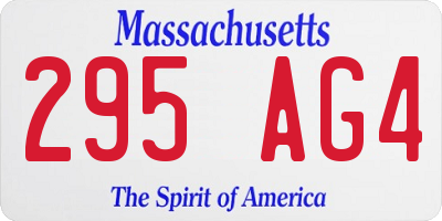 MA license plate 295AG4