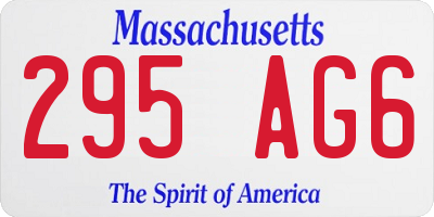 MA license plate 295AG6