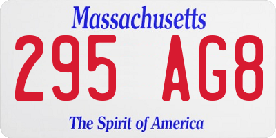 MA license plate 295AG8