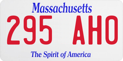 MA license plate 295AH0