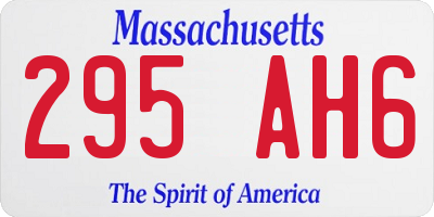 MA license plate 295AH6