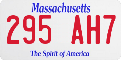 MA license plate 295AH7