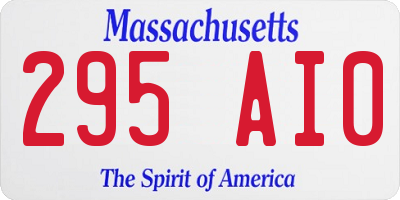MA license plate 295AI0