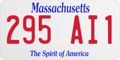MA license plate 295AI1