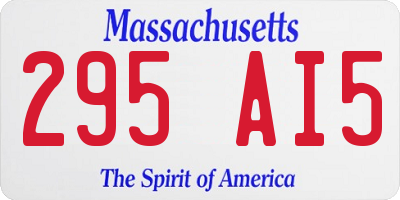 MA license plate 295AI5