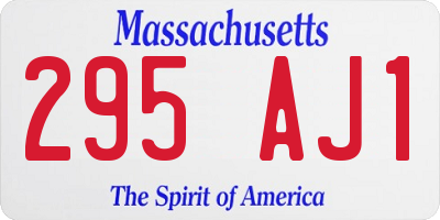 MA license plate 295AJ1
