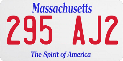 MA license plate 295AJ2