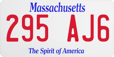 MA license plate 295AJ6