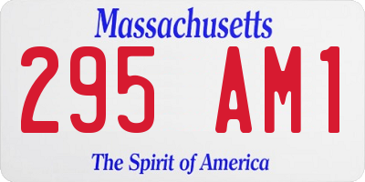 MA license plate 295AM1