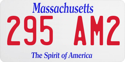 MA license plate 295AM2