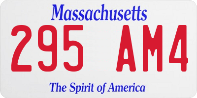 MA license plate 295AM4
