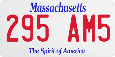 MA license plate 295AM5