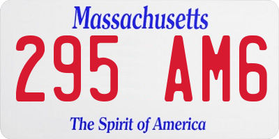 MA license plate 295AM6