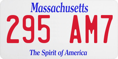 MA license plate 295AM7