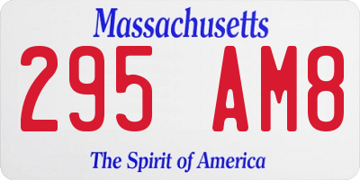 MA license plate 295AM8