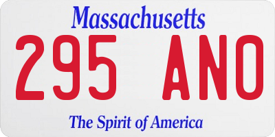 MA license plate 295AN0