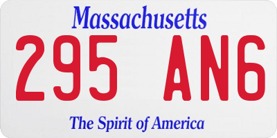 MA license plate 295AN6